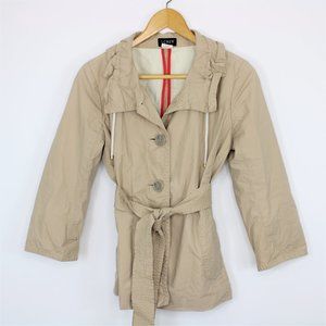 J. Crew Belted Jacket Women sz 4 Button Front Coat